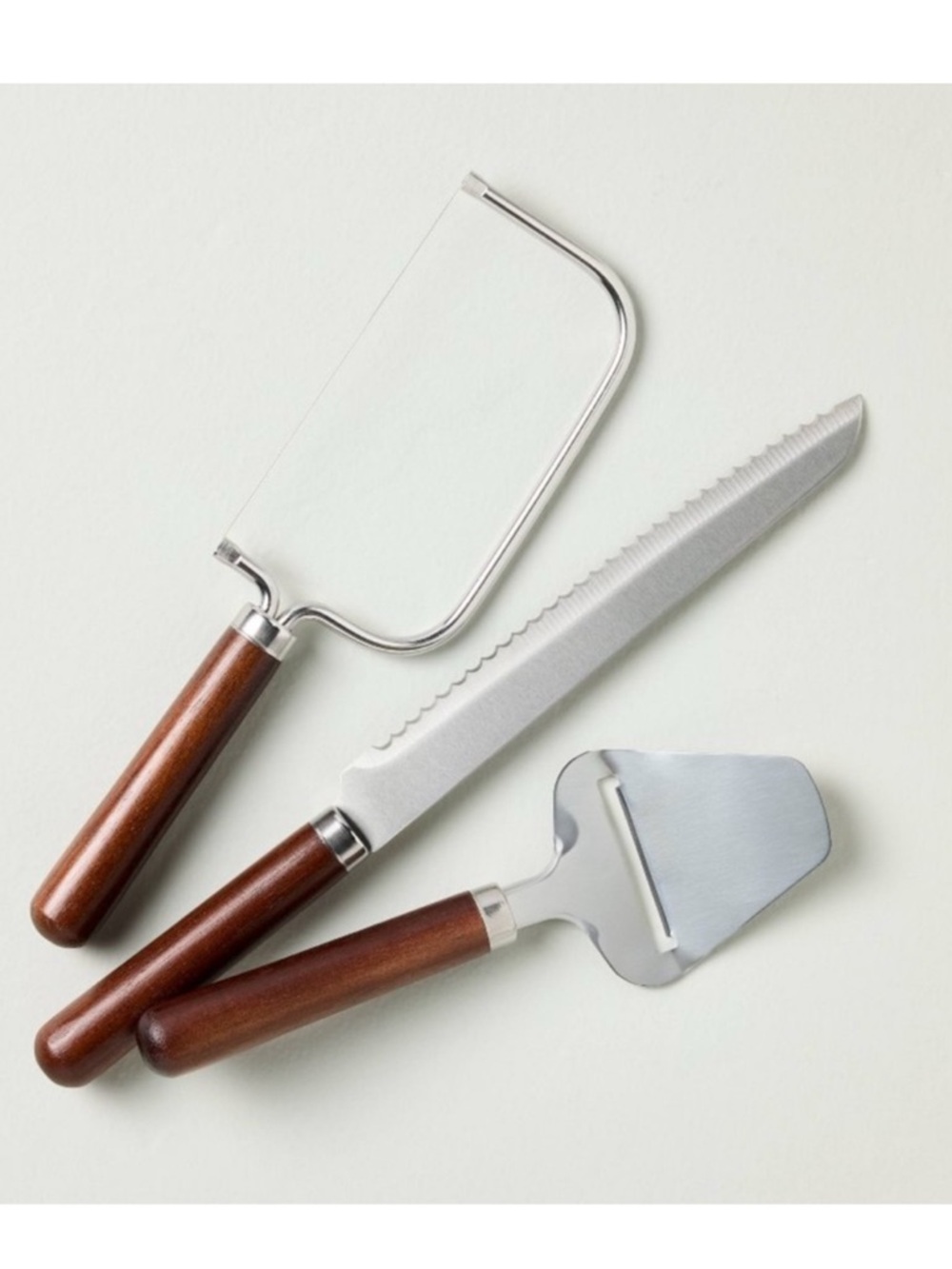 Hearth & Hand with Magnolia Set of 3 Cheese Slicers & Bread Knives Knife Set NEW